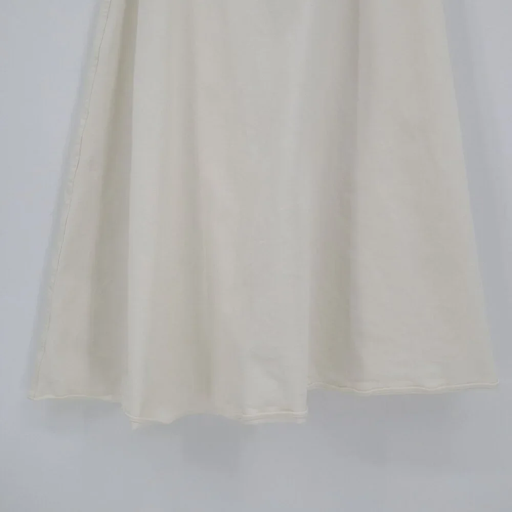 Kate Spade Twill One Shoulder Dress Womens 4 Ivory Coastal Cottagecore Boho Twee